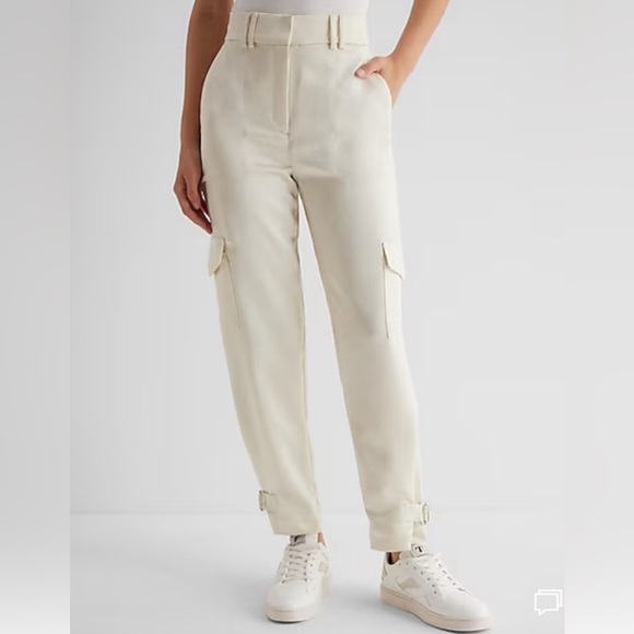 Satin chocolate cargo pants EXPRESS - Picture 13 of 13